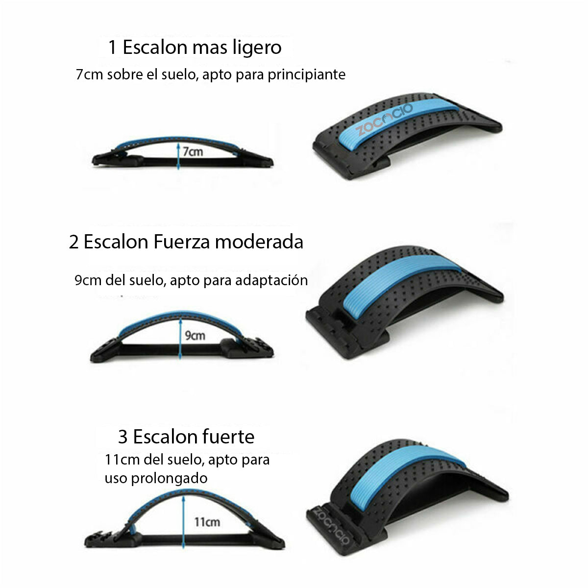 Masajeador Portátil Corrector De Postura Apoyo Dolor Lumbar