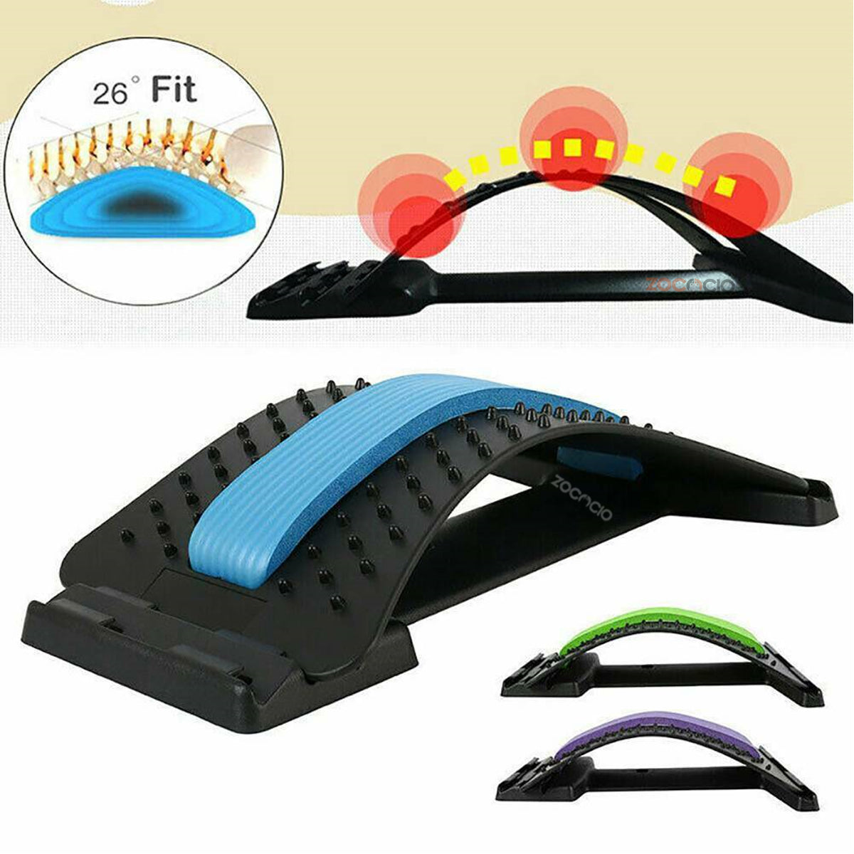 Masajeador Portátil Corrector De Postura Apoyo Dolor Lumbar