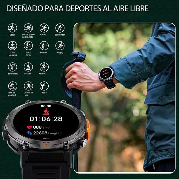 ChronoGuard™ - Reloj Inteligente Militar Indestrutible